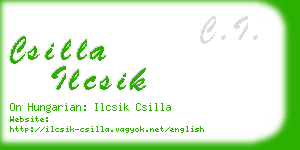 csilla ilcsik business card